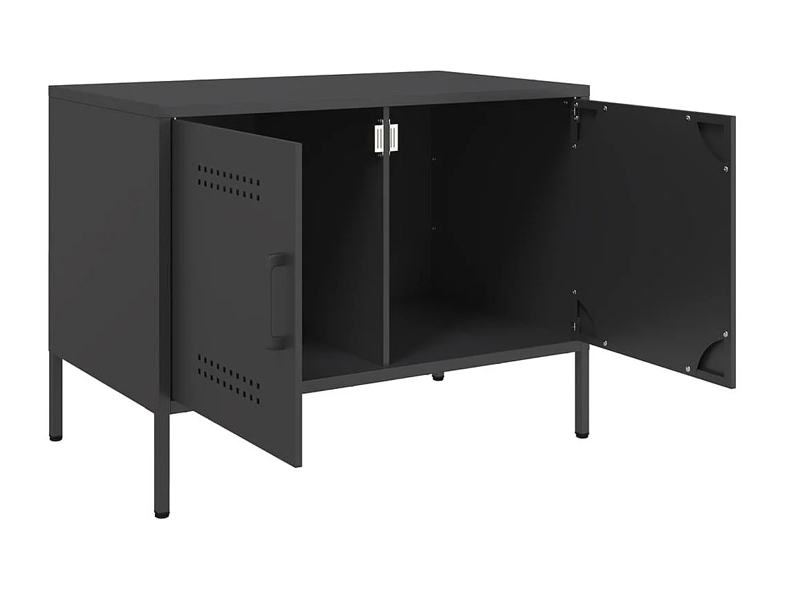Meubles TV 2 pcs noir 68x39x50,5 cm acier