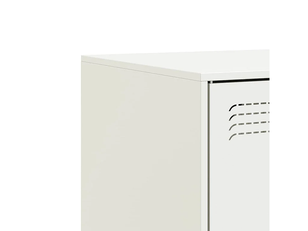 Meubles TV 2 pcs blanc 67x39x44 cm acier