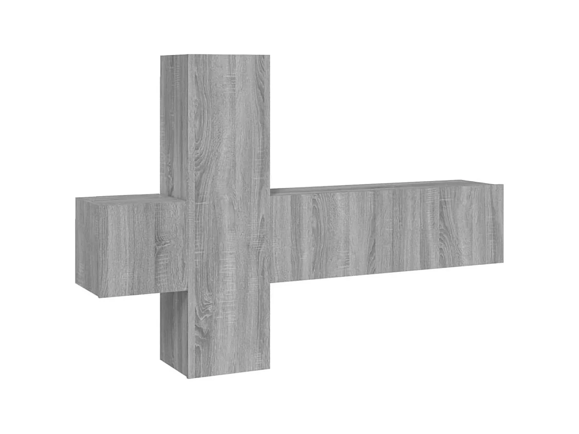 Ensemble de meubles TV 3 pcs Sonoma gris Bois d'ingénierie