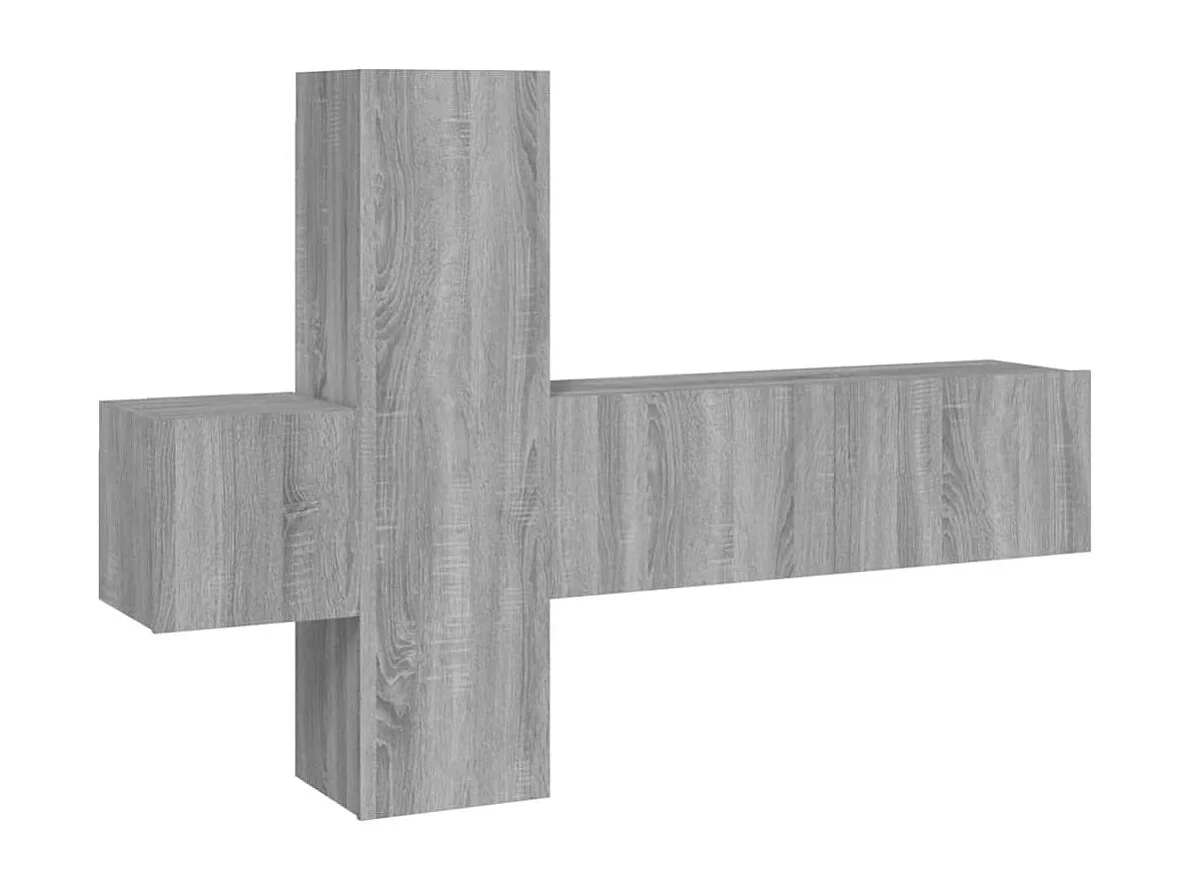 Ensemble de meubles TV 3 pcs Sonoma gris Bois d'ingénierie