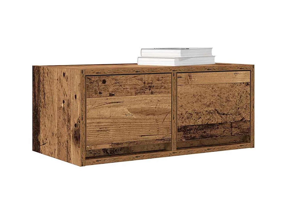 TV-kast 2 stuks oud hout 60x31x25,5 cm bewerkt hout