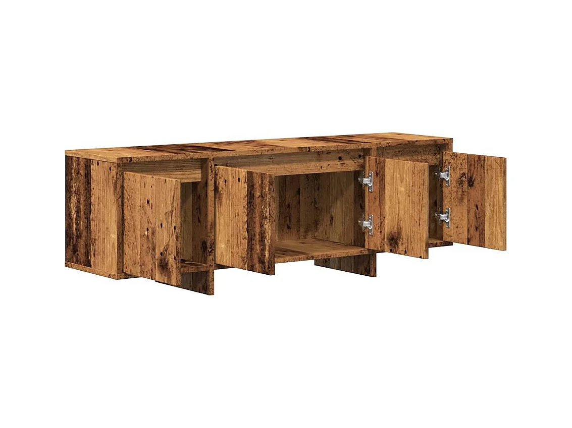 Meuble TV vieux bois 120x30x40,5 cm bois d'ingénierie
