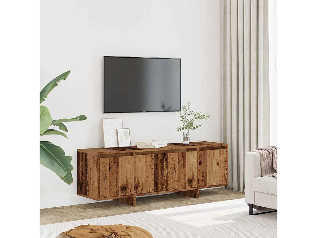 Meuble TV vieux bois 120x30x40,5 cm bois d'ingénierie