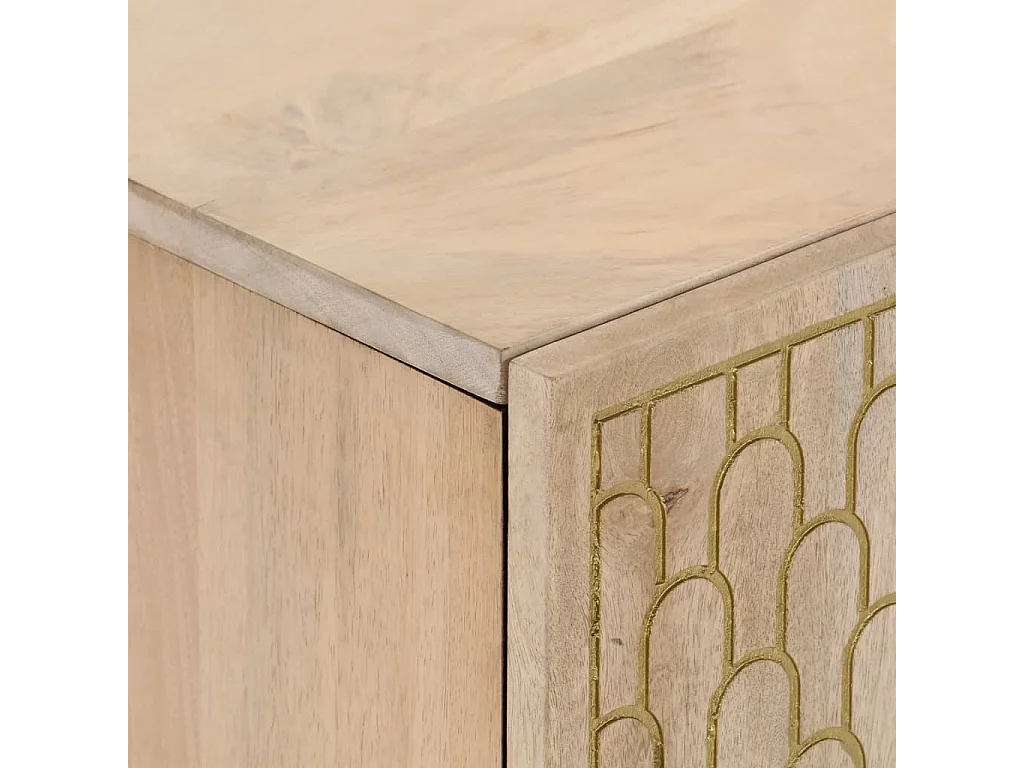 Meuble TV 80x31x46 cm bois massif de manguier