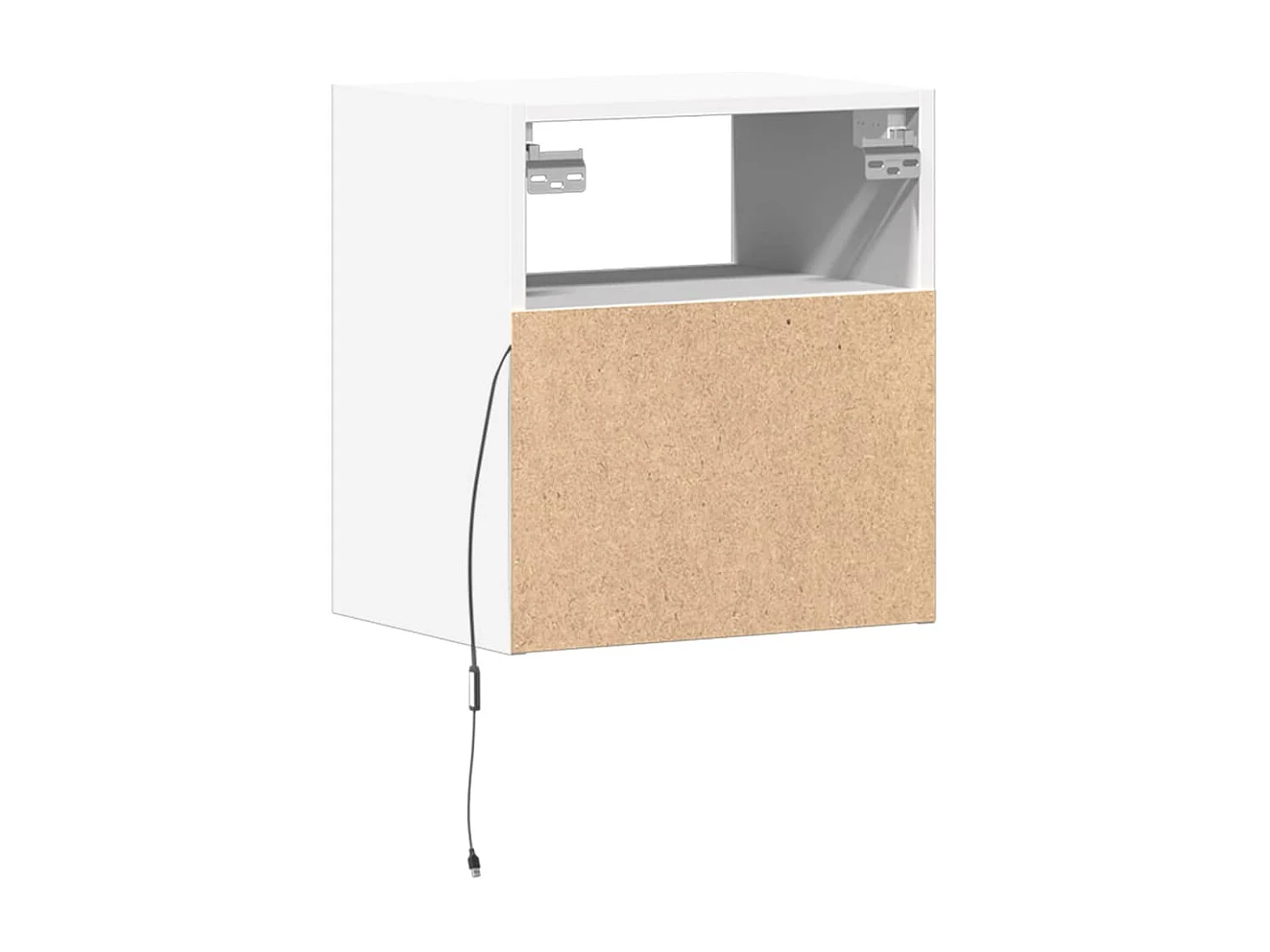 Mobili porta TV a parete con luci LED 2 pezzi bianco 41x31x45 cm