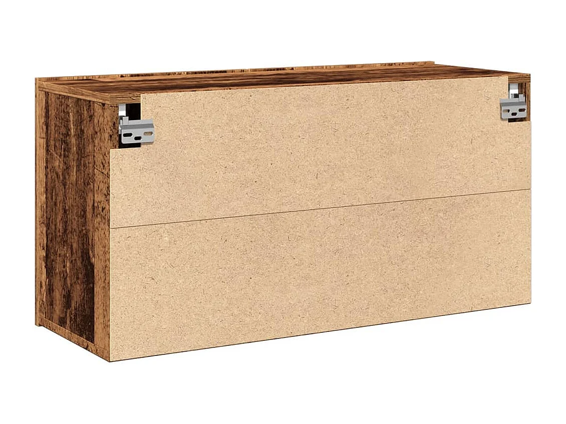 Mueble de TV de pared en madera vieja 80x30x41 cm