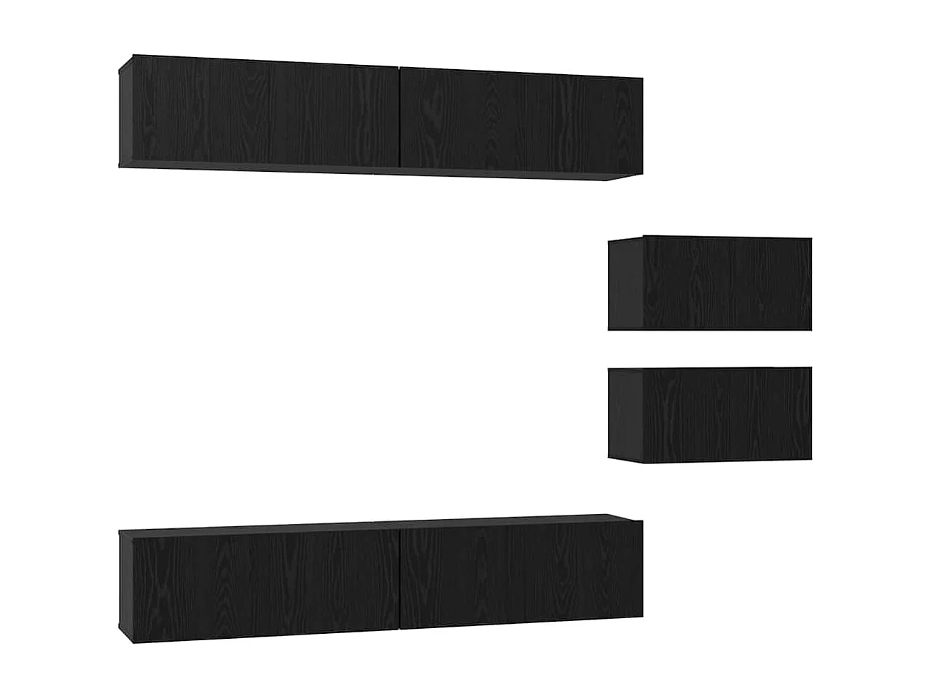Ensemble meuble TV 6 pcs Chêne noir 80 x 30 x 30 cm
