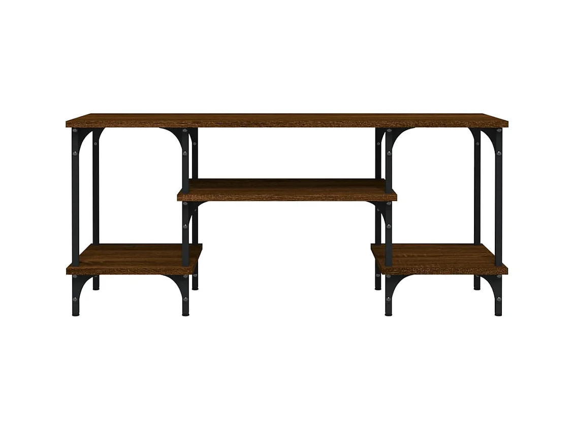 Meuble TV chêne marron 102x35x45,5 cm bois d'ingénierie