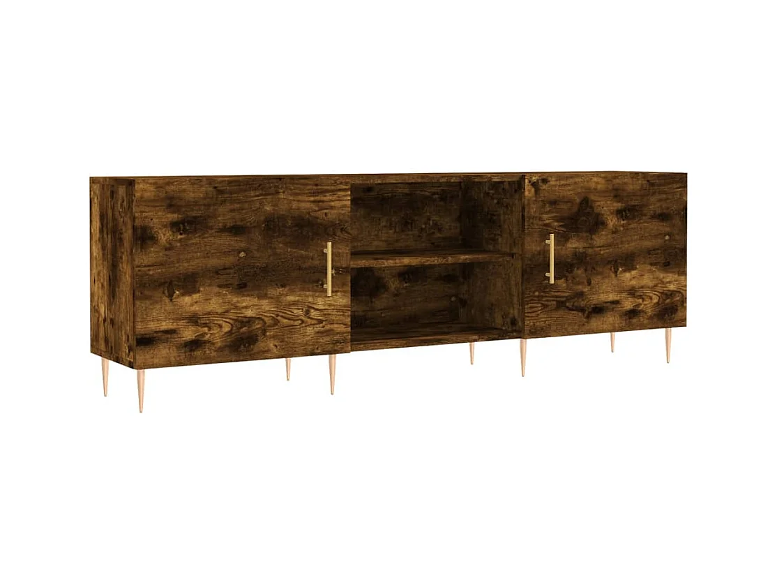 TV-meubel van gerookt eikenhout 150x30x50 cm, bewerkt hout