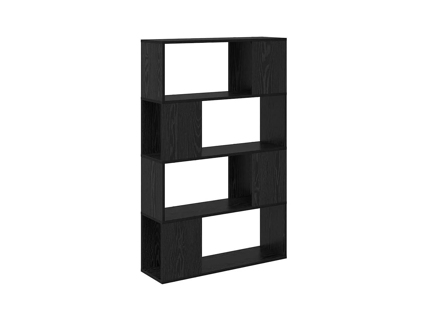 Centre de divertissement Noir 80 x 24 x 124 cm