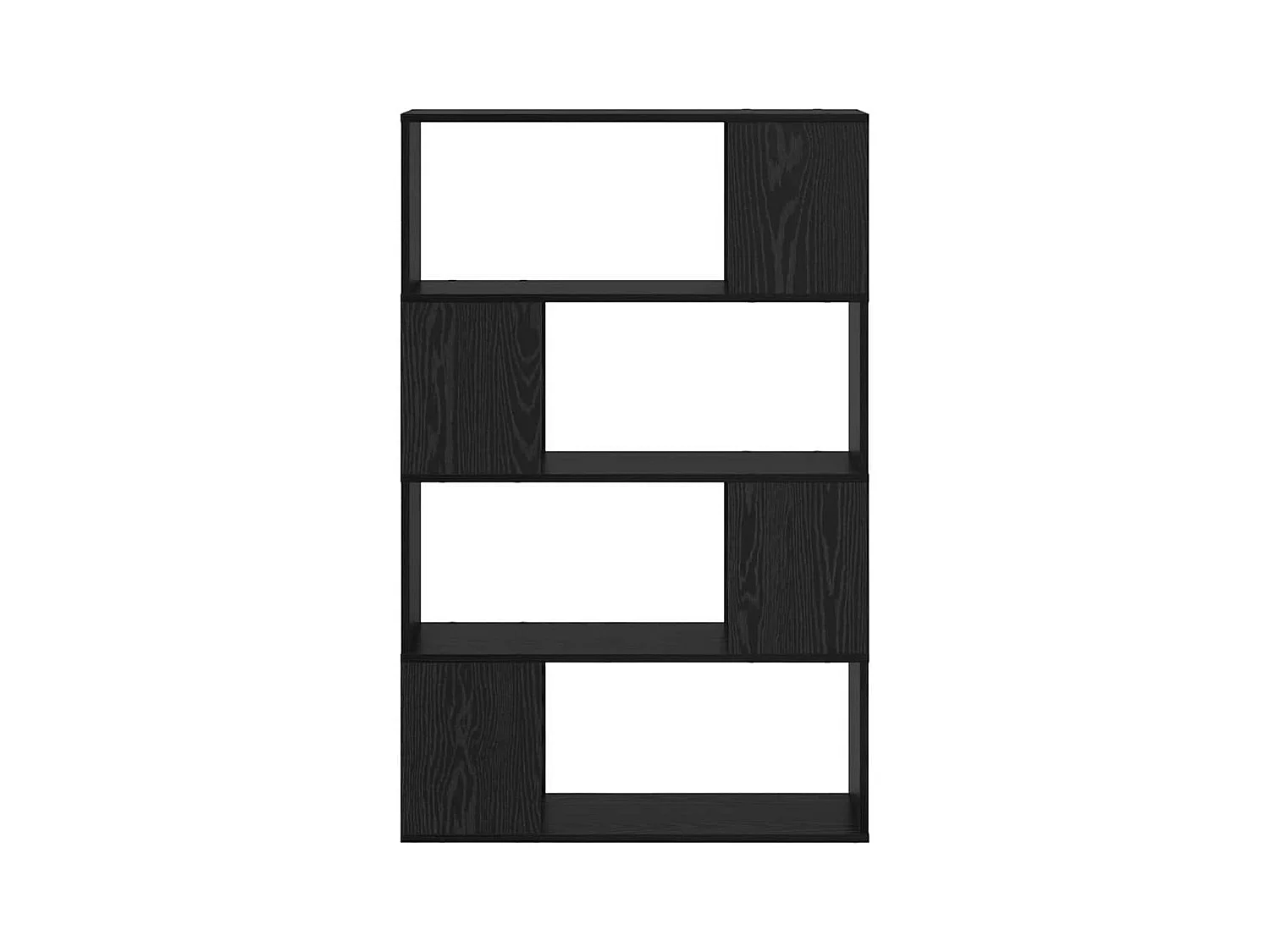 Centre de divertissement Noir 80 x 24 x 124 cm