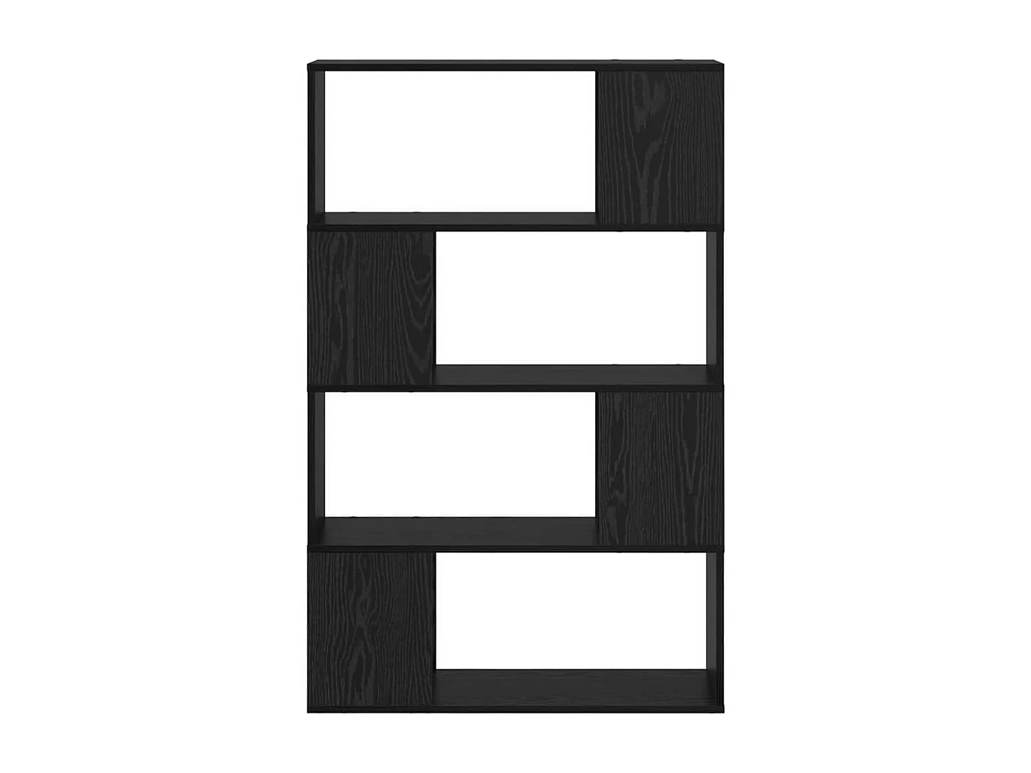 Centre de divertissement Noir 80 x 24 x 124 cm