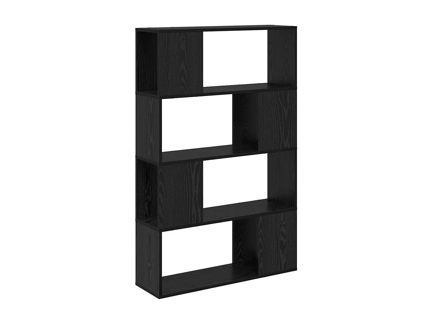 Centre de divertissement Noir 80 x 24 x 124 cm