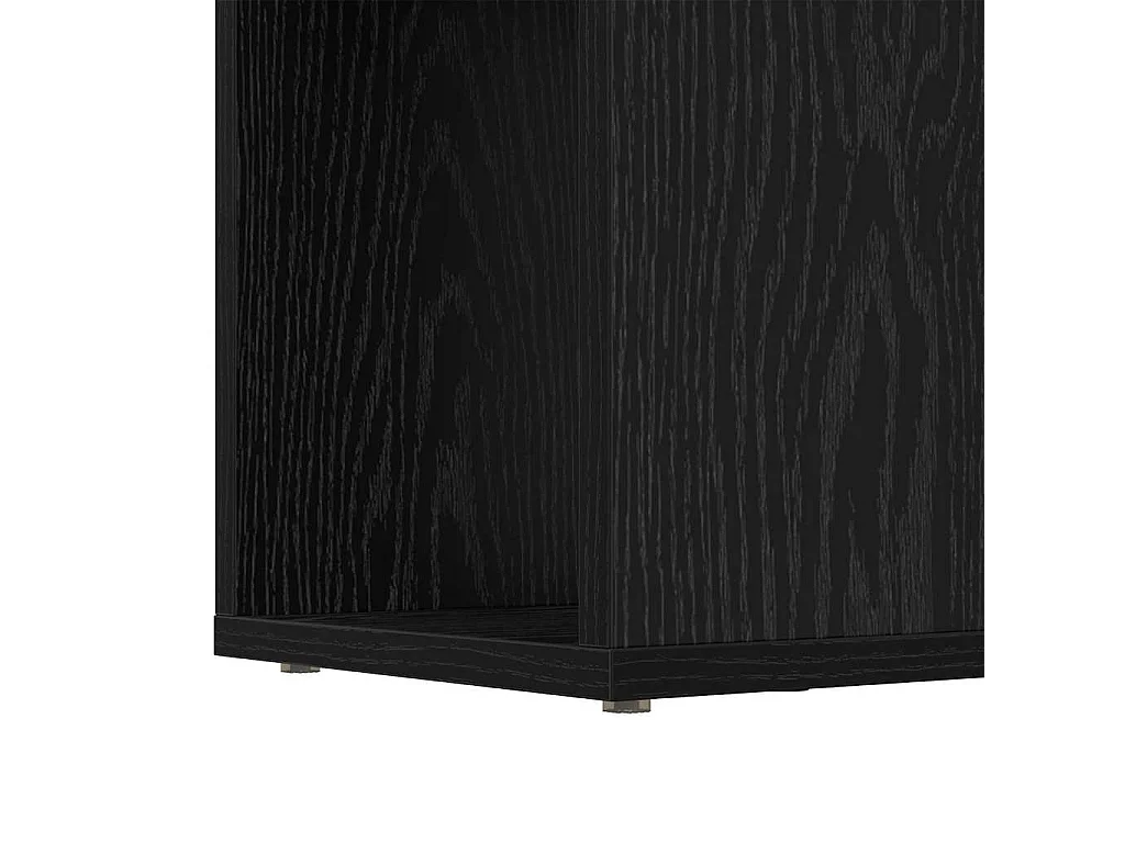 Centre de divertissement Noir 80 x 24 x 124 cm