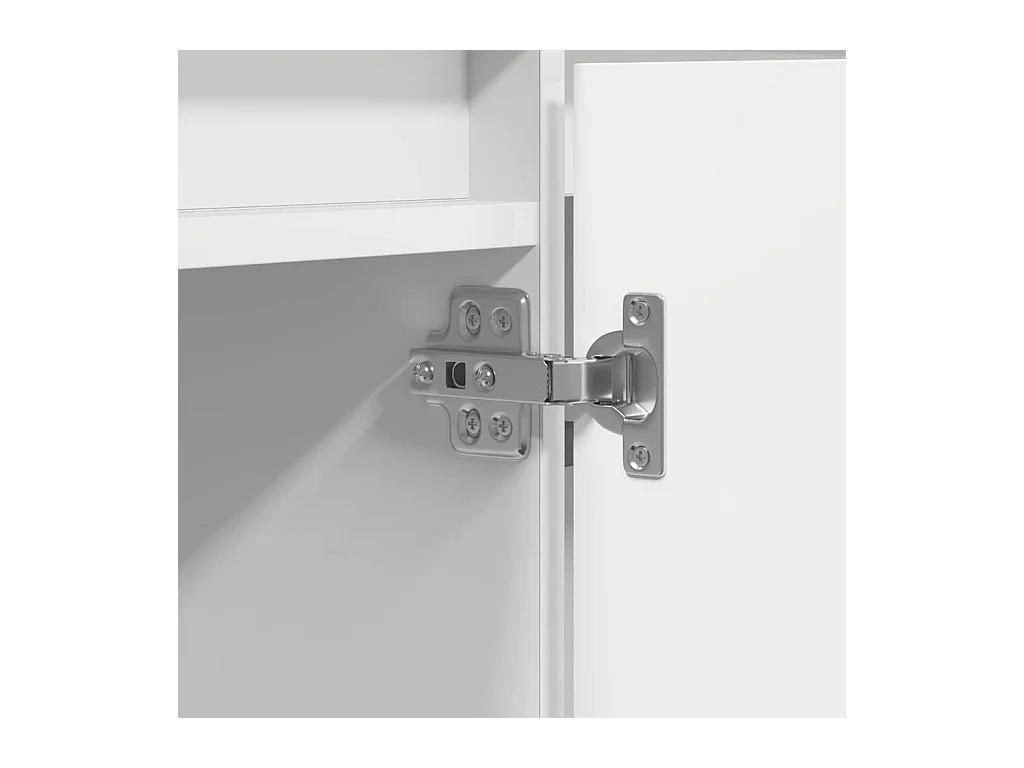 Meuble TV avec LED Blanc 180 x 38 x 49 cm Bois d'ingénierie