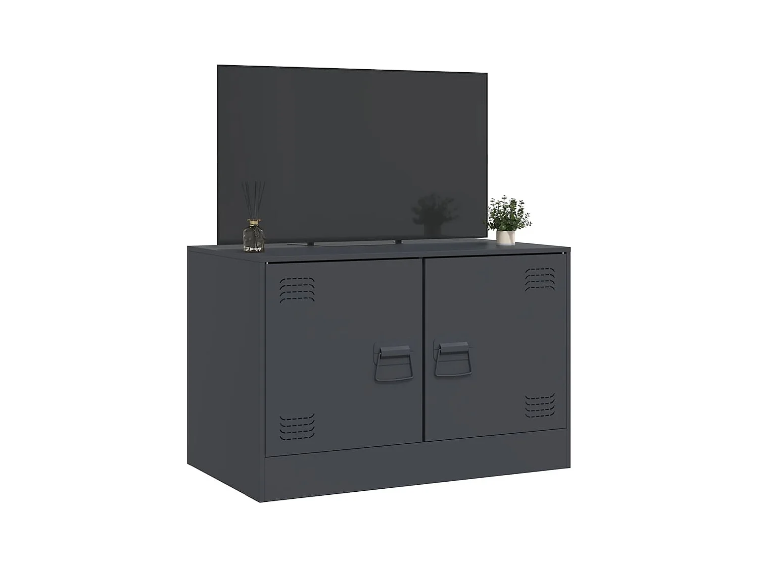 Antraciet TV-meubel 67x39x44 cm staal