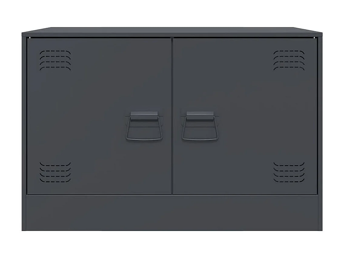 Meuble TV anthracite 67x39x44 cm acier