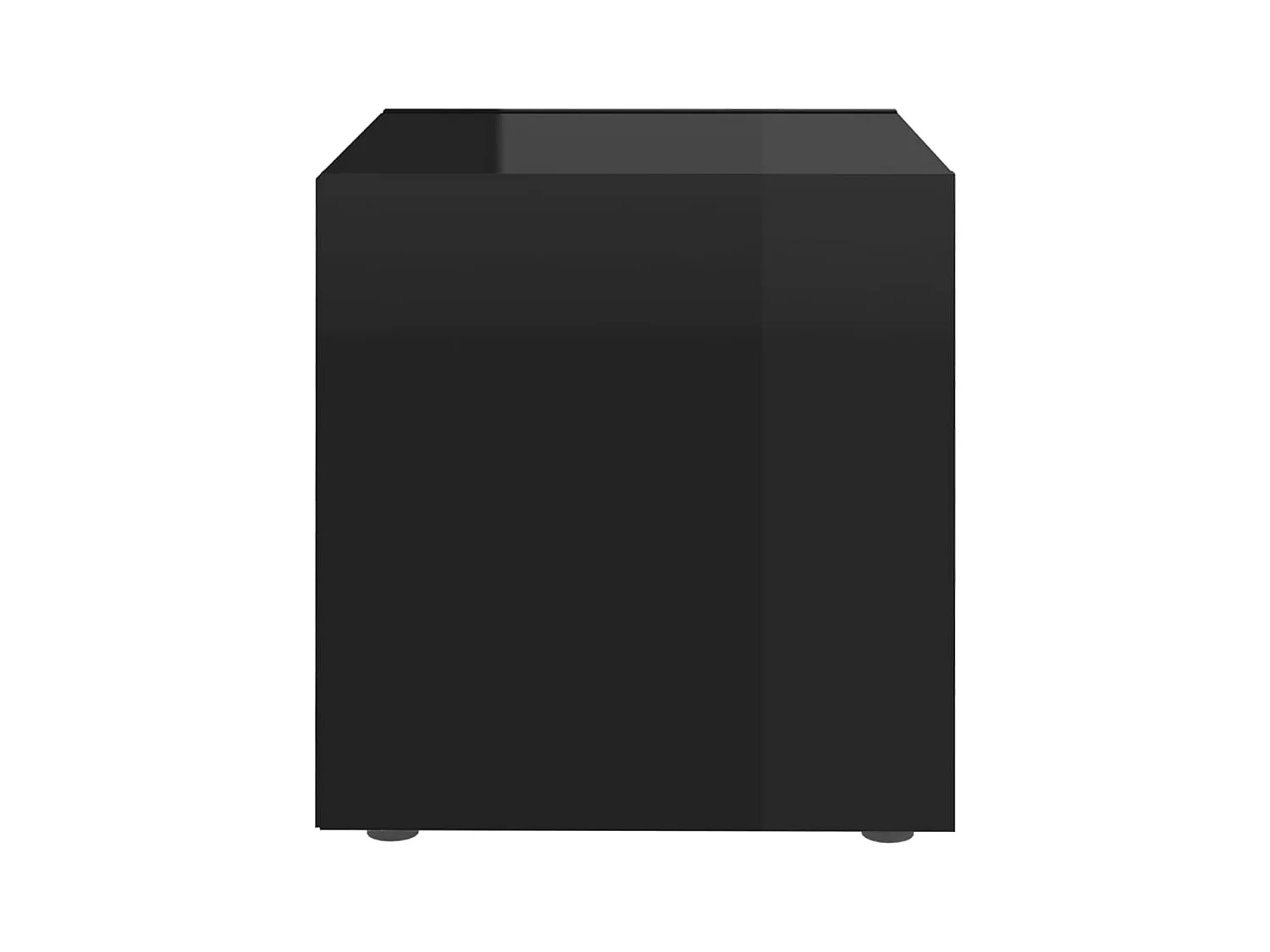 Mobile TV 4 pezzi nero lucido 37x35x37 cm in legno ingegnerizzato