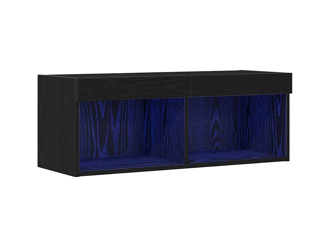 Meuble TV Chêne noir 80 x 30 x 30 cm Bois d'ingénierie