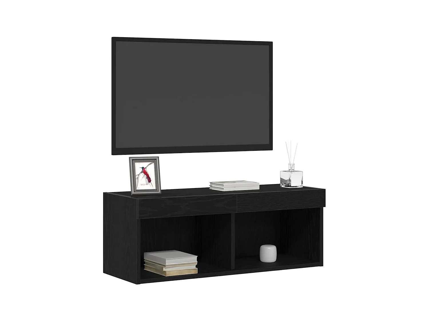 Meuble TV Chêne noir 80 x 30 x 30 cm Bois d'ingénierie