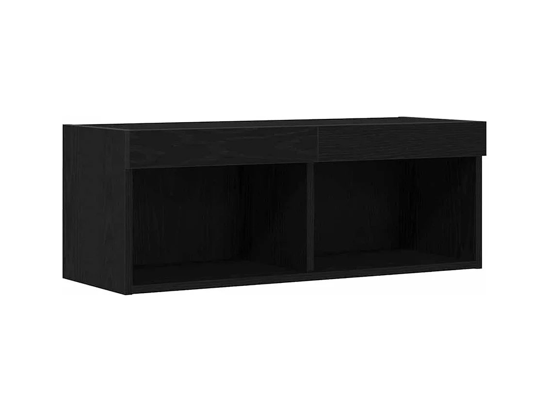 Meuble TV Chêne noir 80 x 30 x 30 cm Bois d'ingénierie