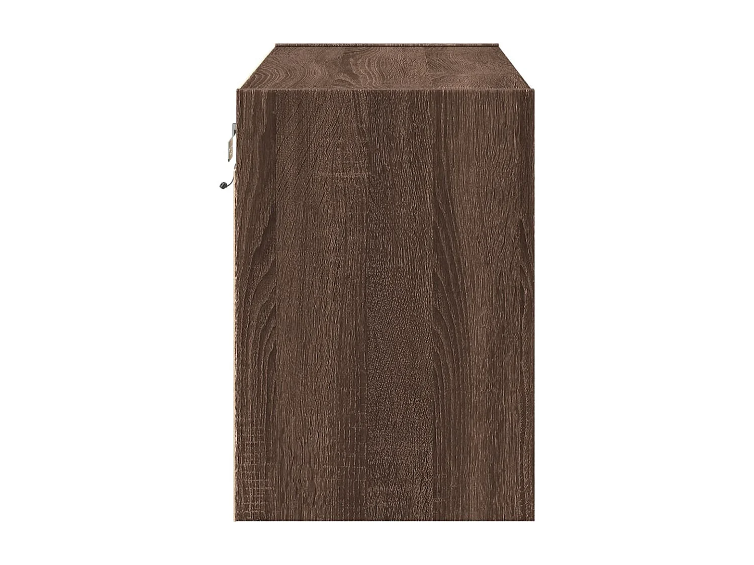 Mobile porta TV a parete con luci LED, rovere marrone, 80x31x45 cm