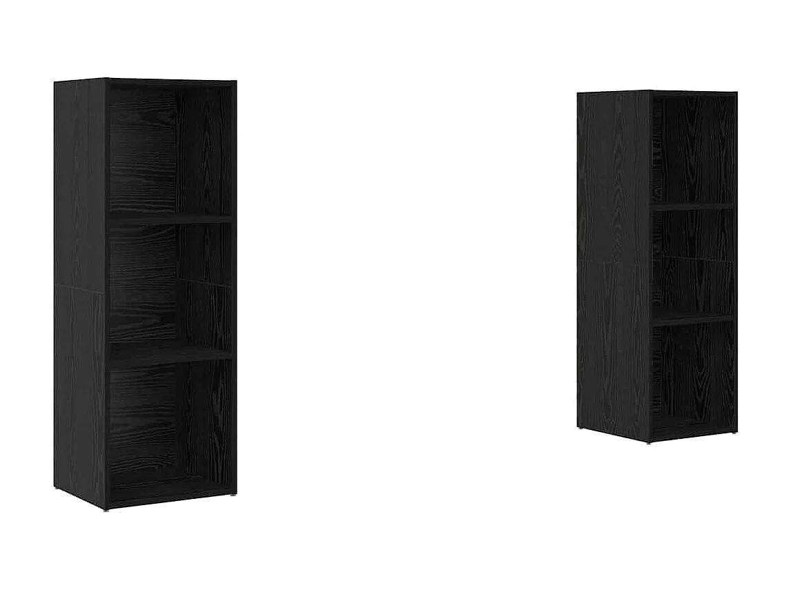Ensemble meuble TV 2 pcs Chêne noir 107 x 35 x 37 cm