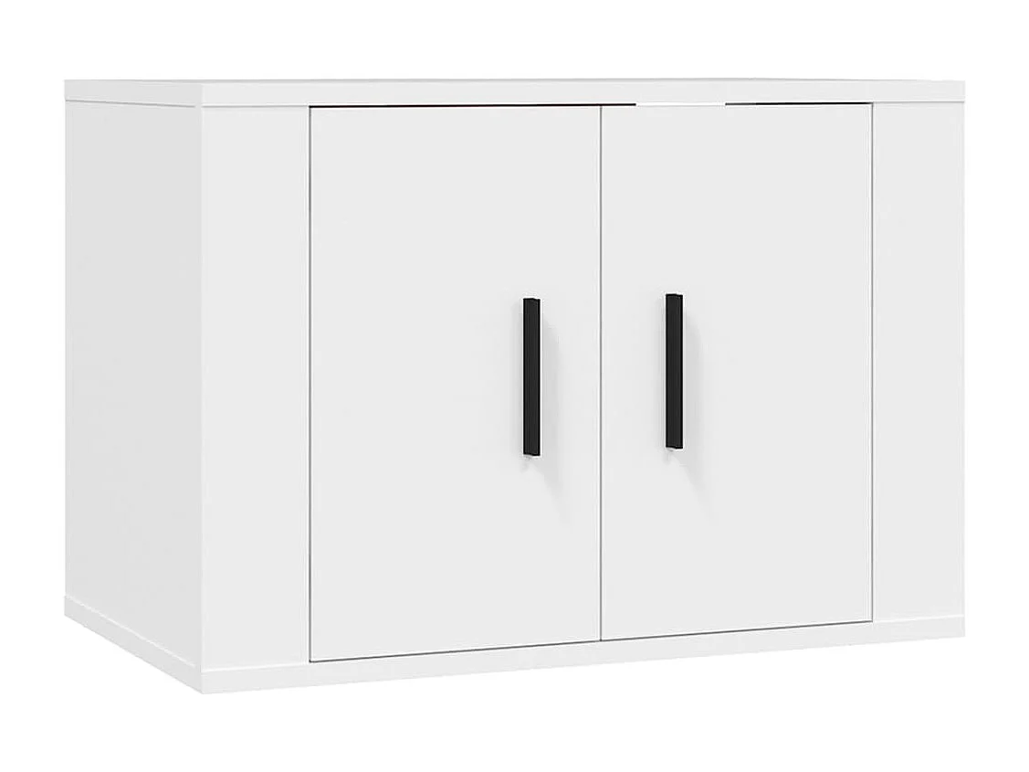 Set di mobili porta TV da 4 pezzi in legno ingegnerizzato bianco
