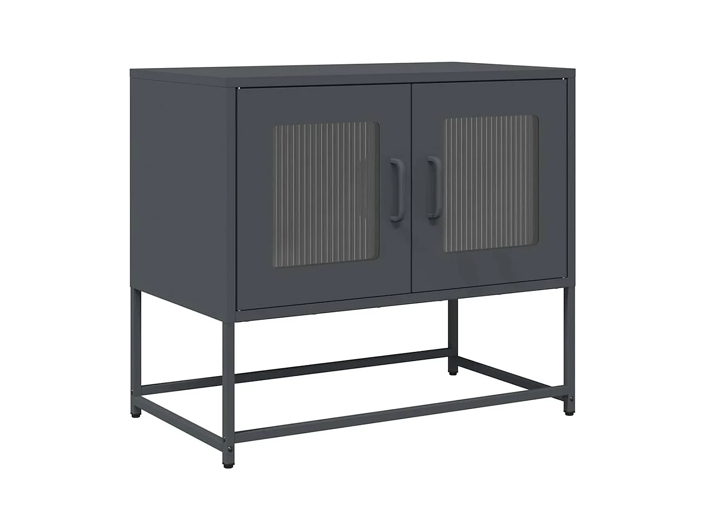 Mobile porta TV antracite 68x39x60,5 cm acciaio laminato a freddo