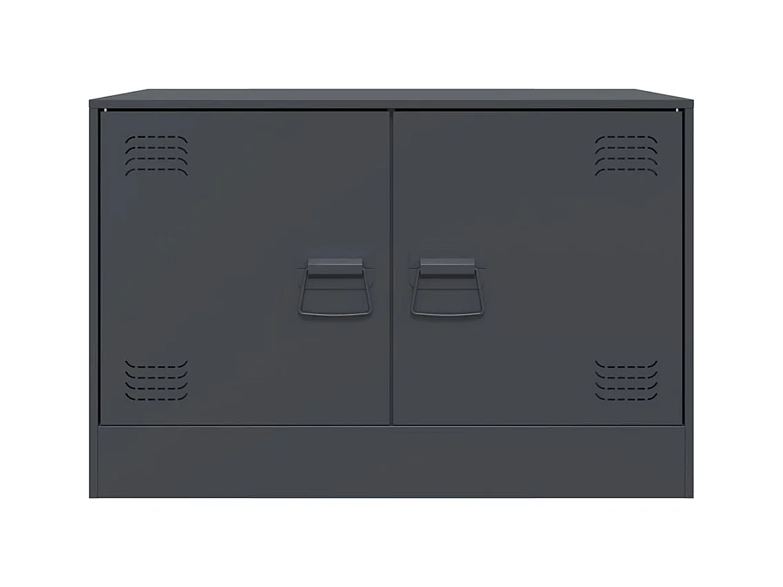 2-delige tv-kast antraciet 67x39x44 cm staal