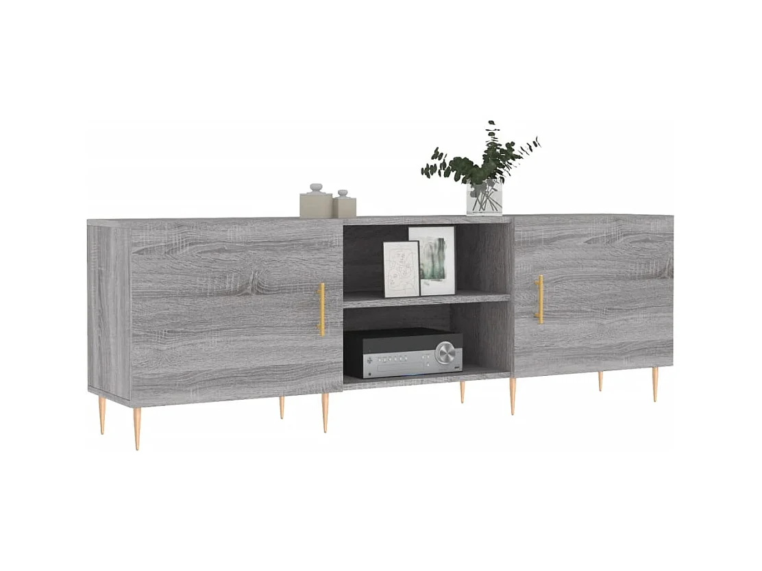 Meuble TV sonoma gris 150x30x50 cm bois d'ingénierie