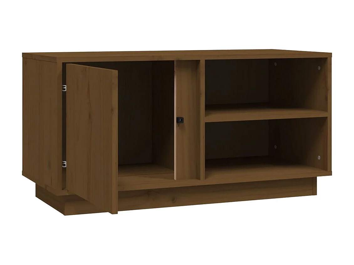 Meuble TV Marron miel 80x35x40,5 cm Bois de pin massif