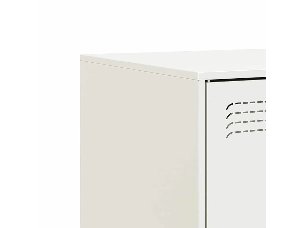 Meuble TV blanc 67x39x44 cm acier