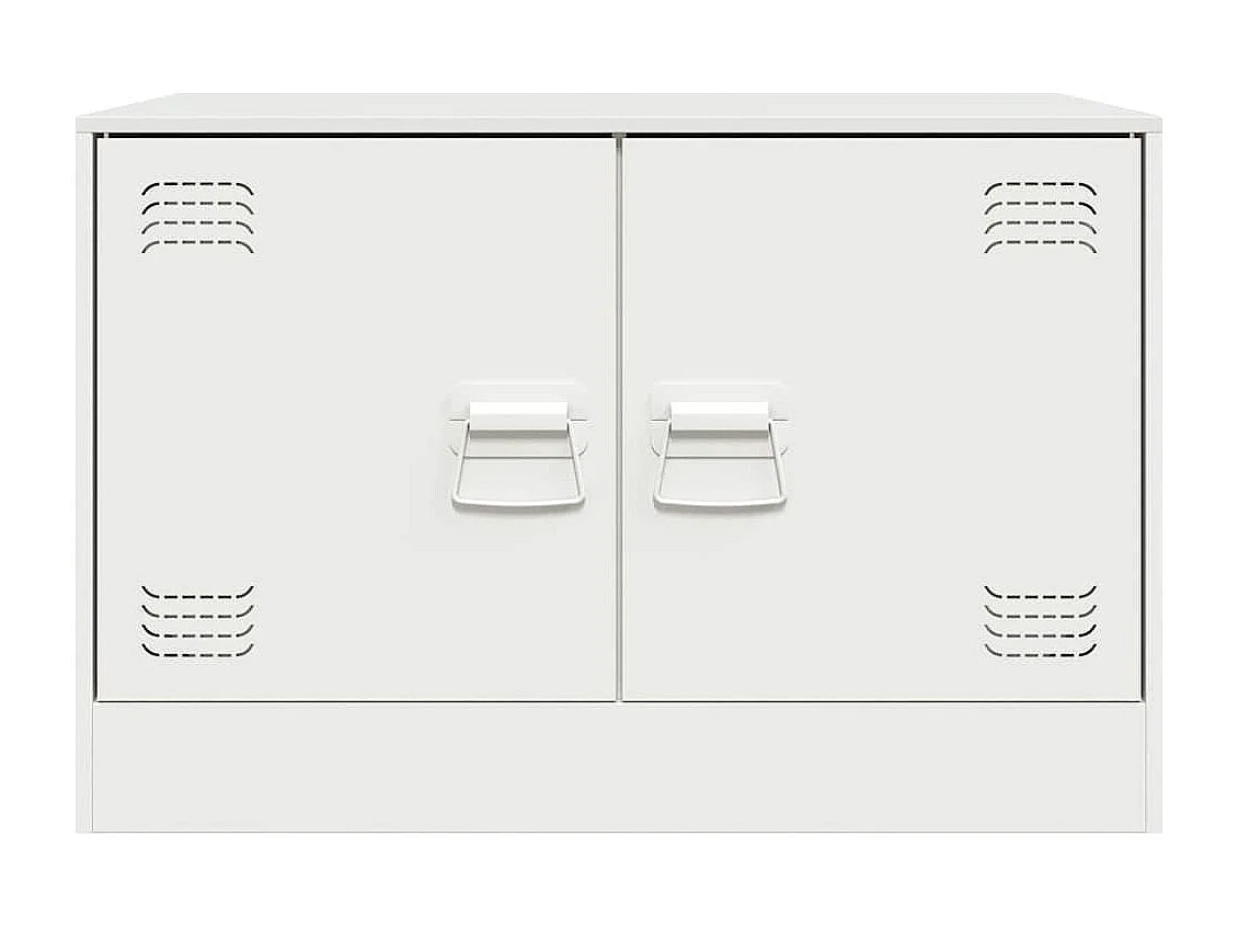 Meuble TV blanc 67x39x44 cm acier