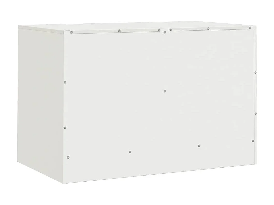 Meuble TV blanc 67x39x44 cm acier