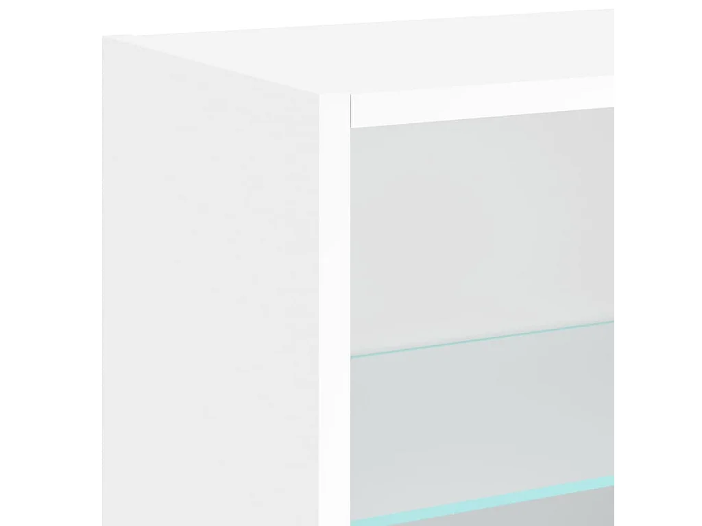 TV-wandmeubels met LED 5 stuks wit bewerkt hout