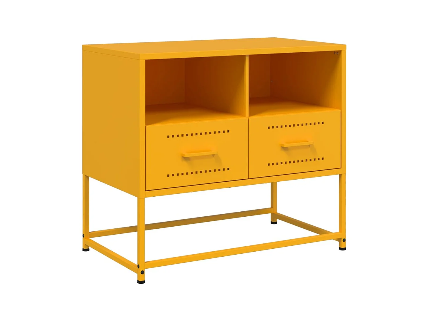 Mobile porta TV giallo senape 68x39x60,5 cm in acciaio