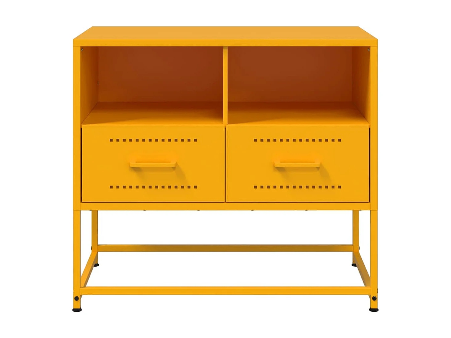 Mueble de TV amarillo mostaza 68x39x60,5 cm acero