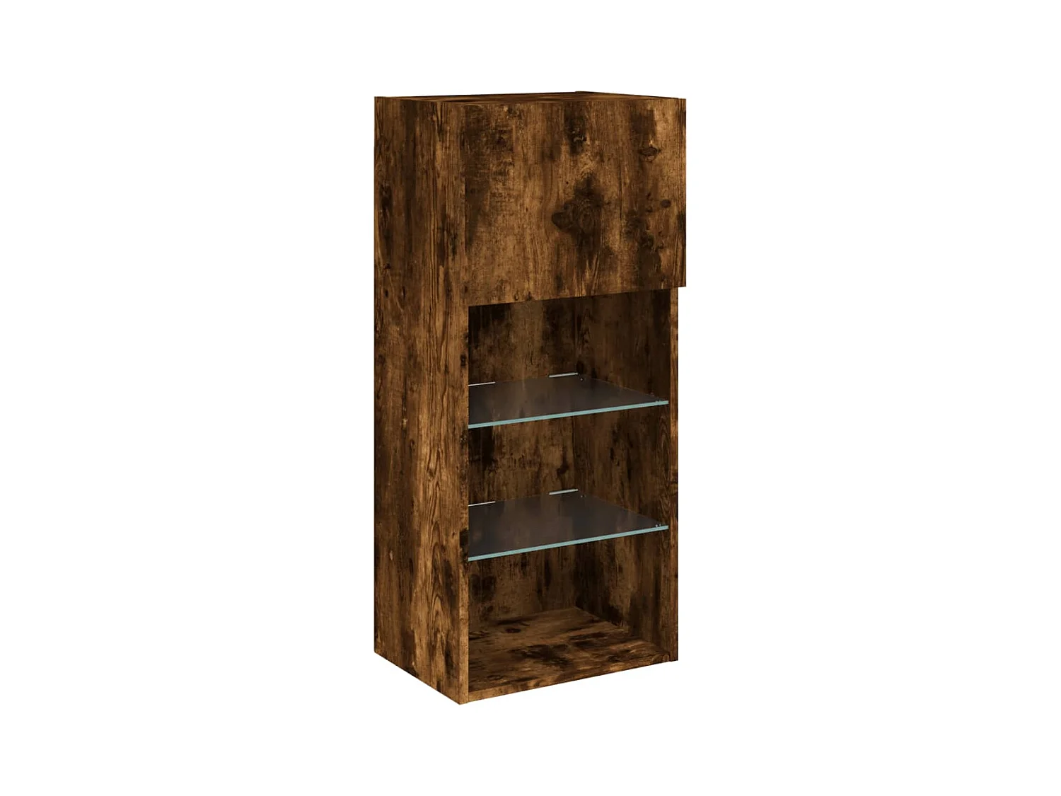 Muebles de TV con luces LED 2 piezas roble ahumado 40,5x30x90 cm