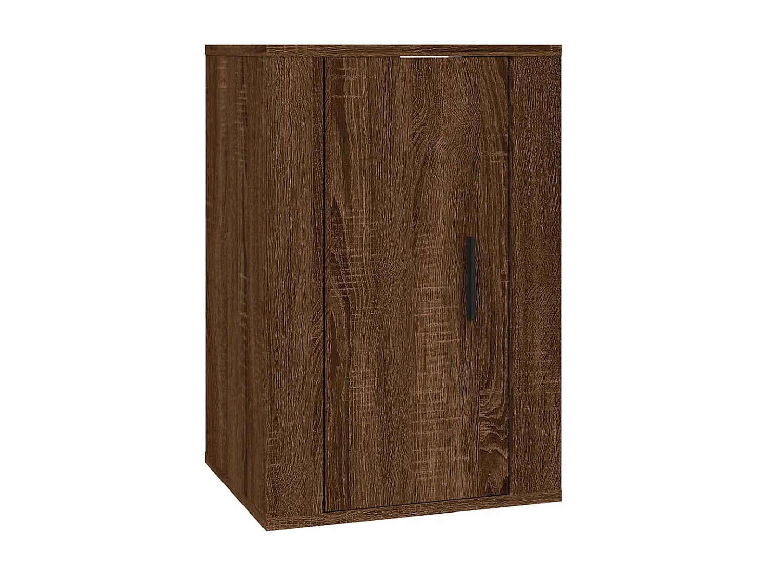 Conjunto de mueble de TV de 4 piezas de madera de ingeniería de roble marrón