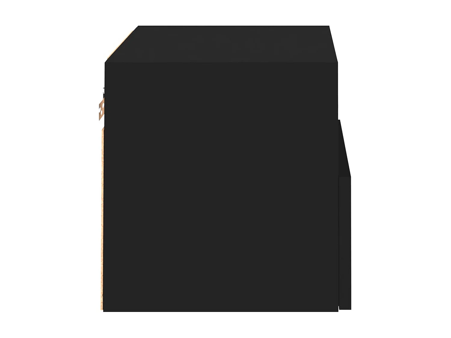 muebles de TV de pared negros de 40 x 30 x 30 cm de madera de ingeniería