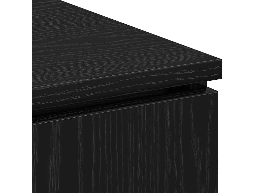 Meuble TV avec LED Chêne noir 100 x 38 x 49 cm