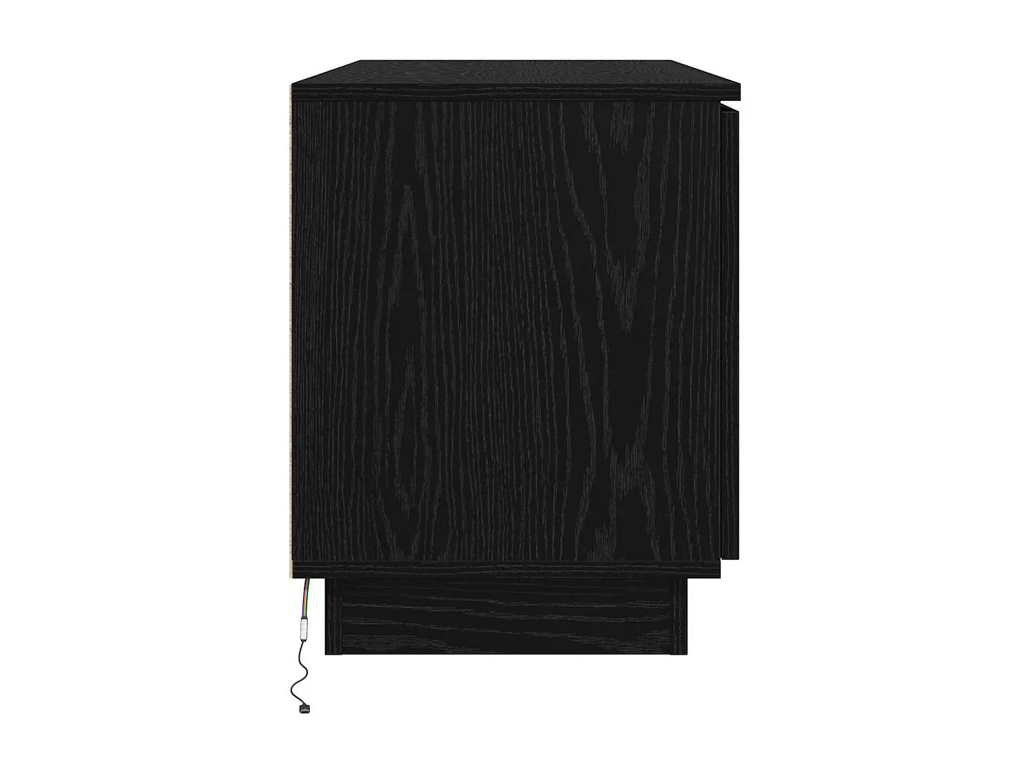 Meuble TV avec LED Chêne noir 100 x 38 x 49 cm