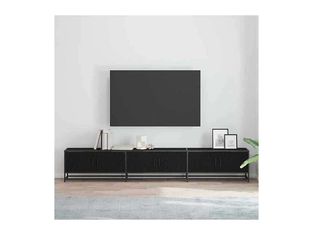 Meuble TV Chêne noir 240 x 35 x 41 cm Bois d'ingénierie