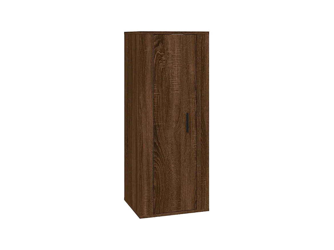 4-delige tv-meubelset van bruin eikenhout