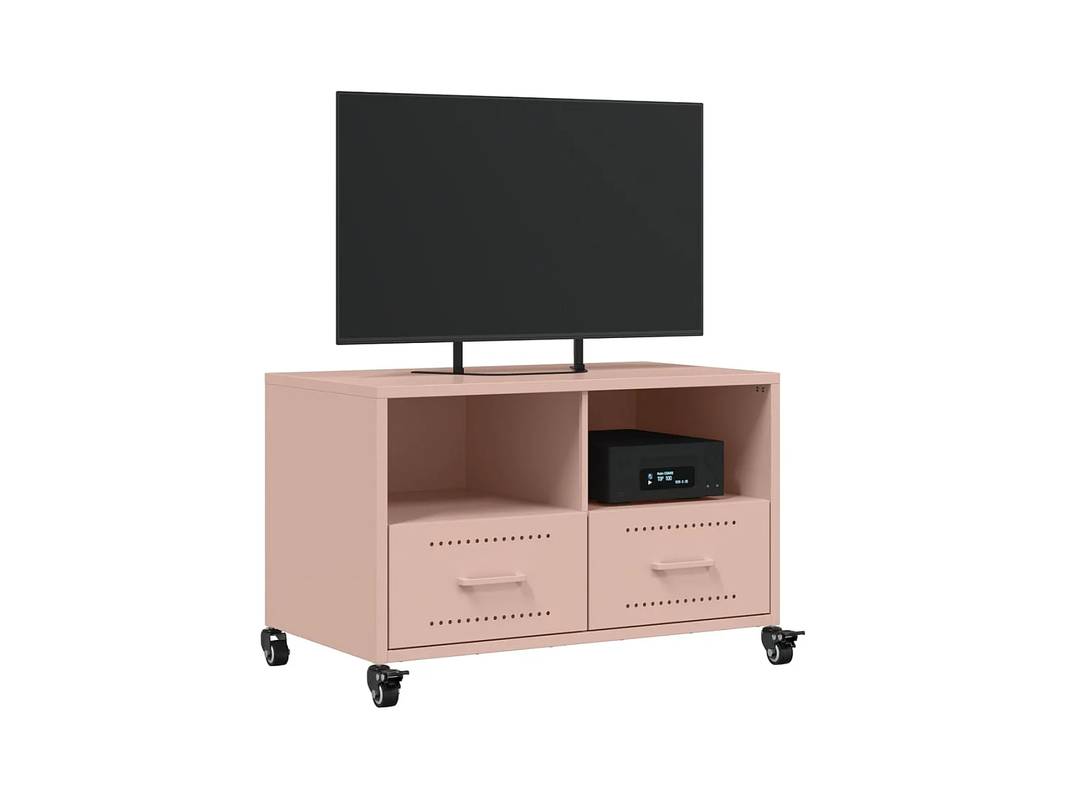 Roze tv-meubel 68x39x43,5 cm staal