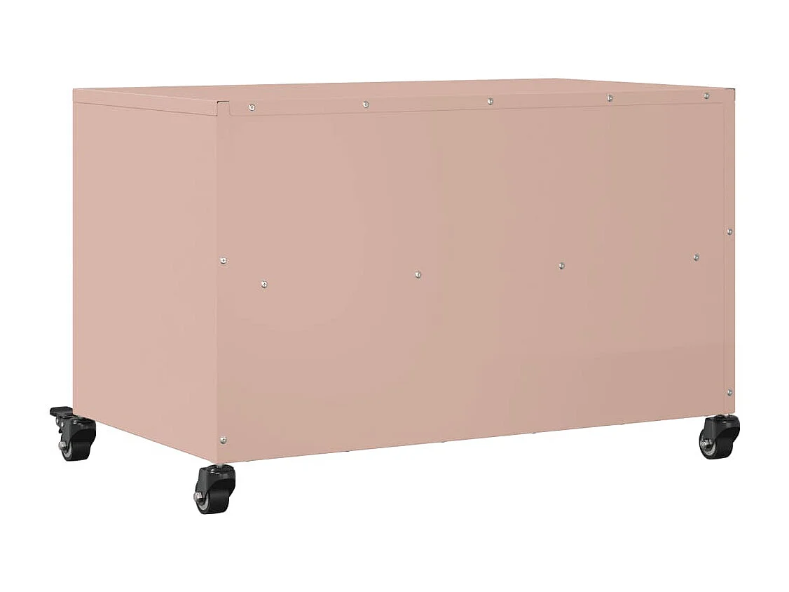 Mobile porta TV rosa 68x39x43,5 cm in acciaio