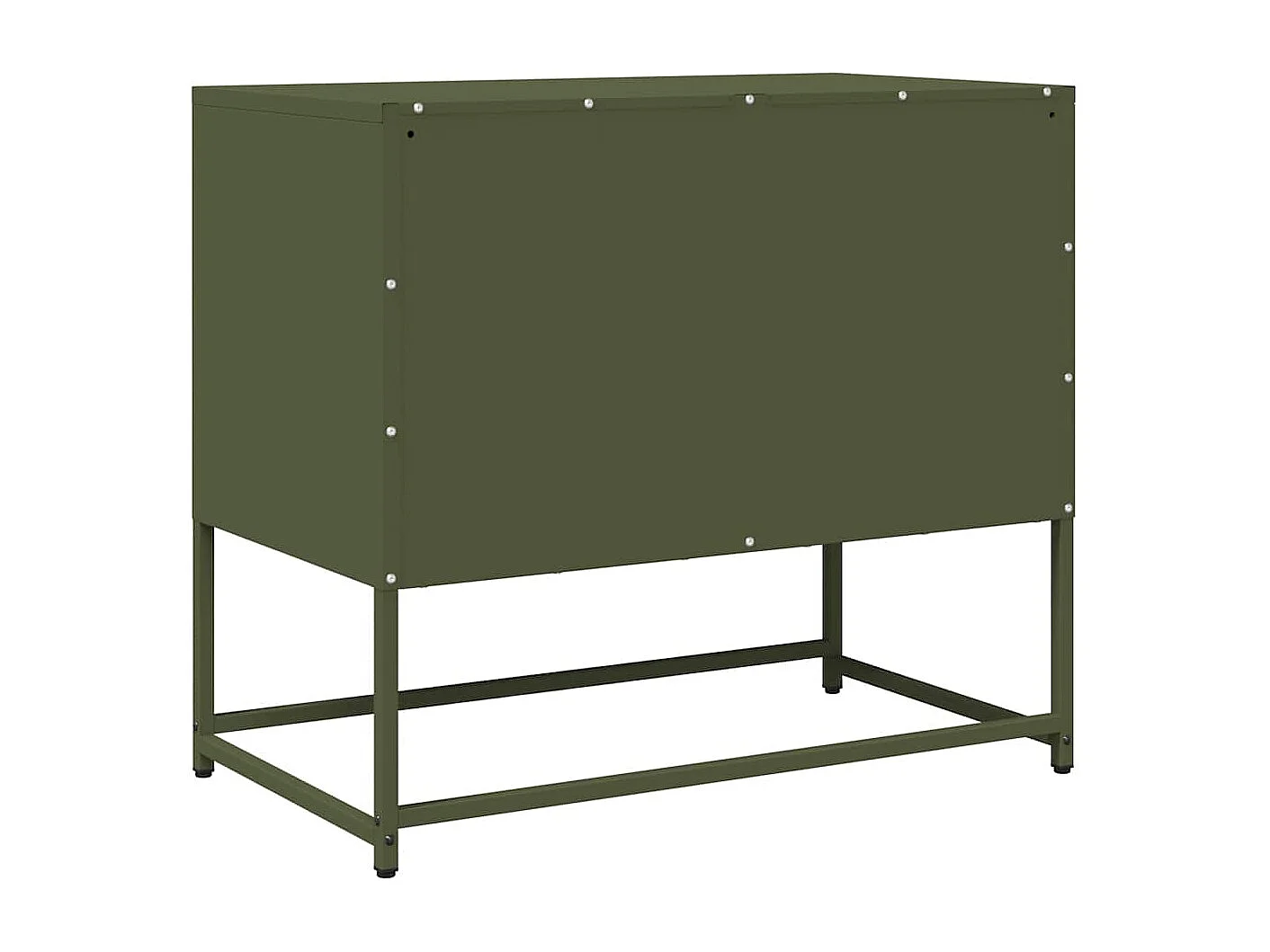 Meuble TV vert olive 68x39x60,5 cm acier laminé à froid