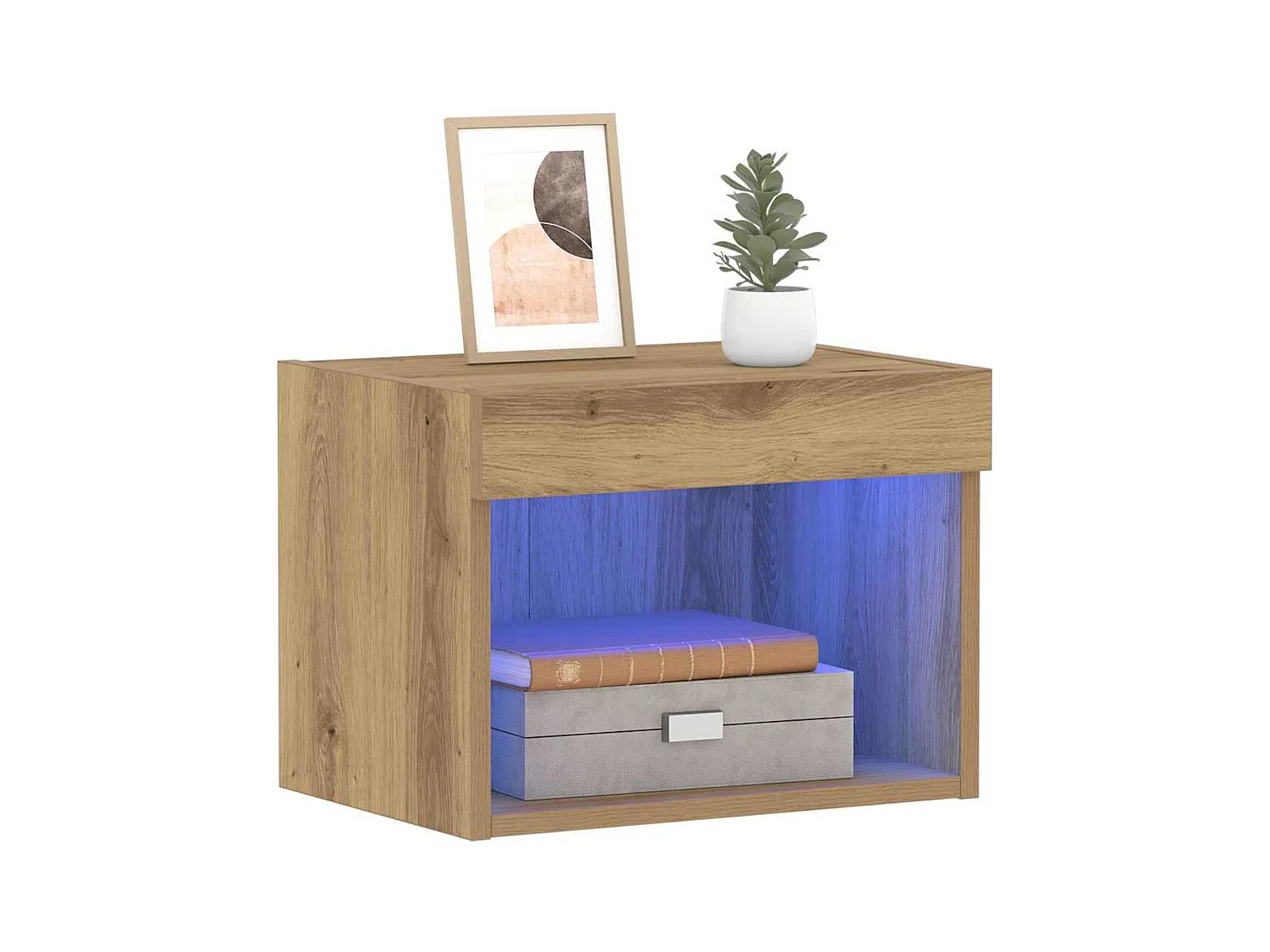 TV-kast wandmontage 2 stuks eiken craft 40 x 30 x 30 cm