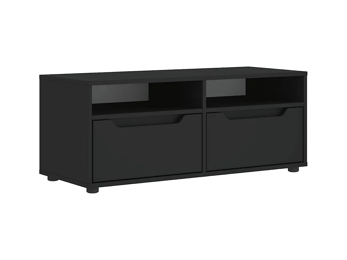 Meuble TV VISNES noir 100x40x38 cm bois d'ingénierie